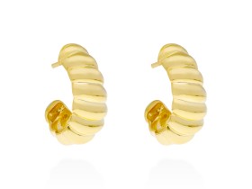 Pendientes ECLAT  en plata dorada